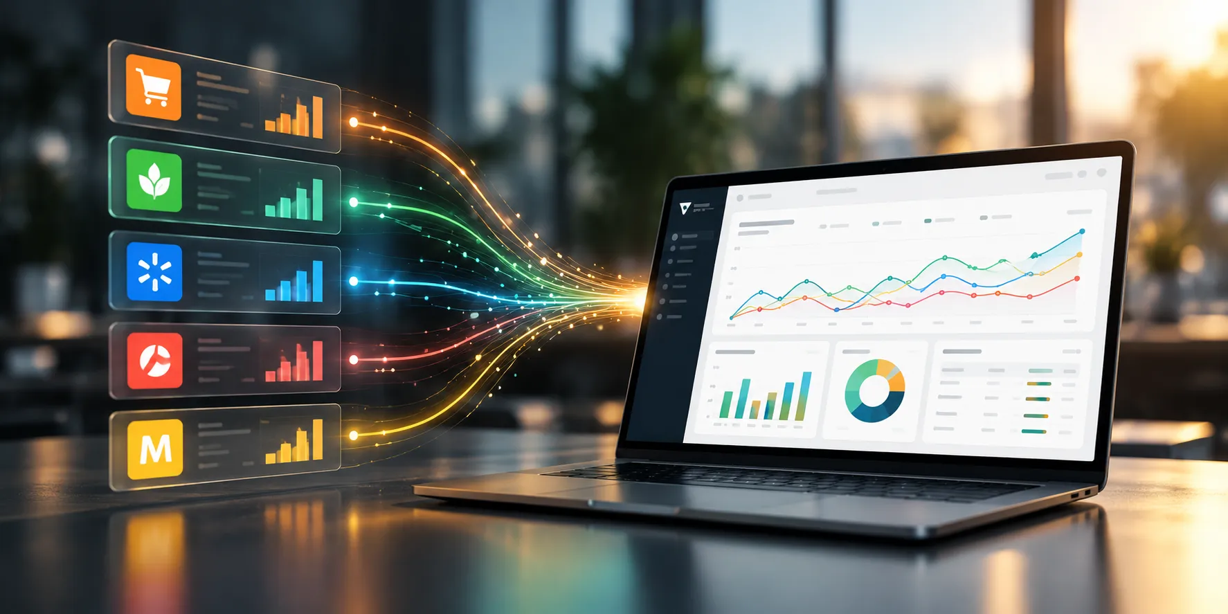 Retailer data streams converging into one unified Triffecta dashboard